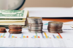 Accounting in office. Business finance and accounting concept