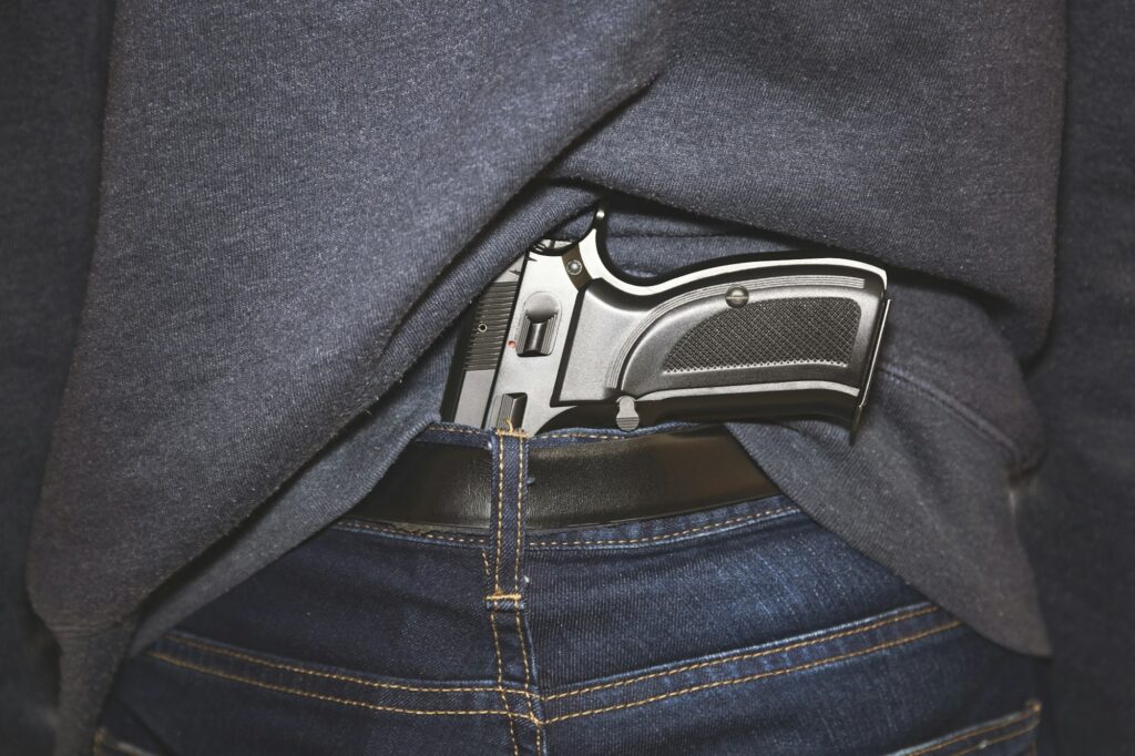 Handgun under belt