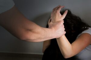 Male hitting on a female, the concept of domestic violence against women
