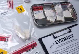 crime lab drug test, conceptual image