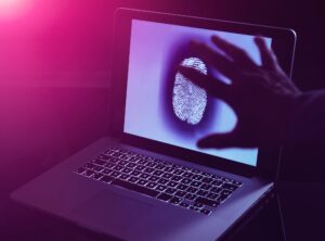 Hand grabbing the personnel identity of somebody online