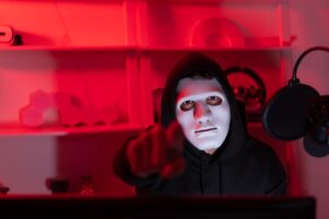 This is the face of a hacker who is knowledgeable with operating systems and other programs.