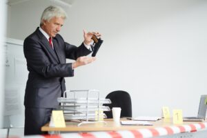 Officer with evidence