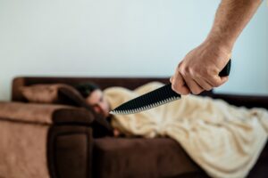 male With Knife Trying To Kill Man who sleeps
