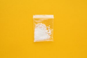 Cocaine drug in resealable bag