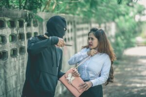 Crime and robbery concept.