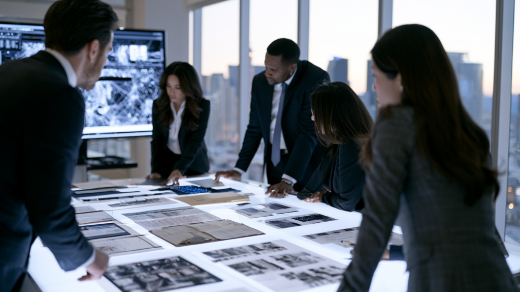 Criminal defense attorneys and forensic experts reviewing evidence in a Nevada drug-induced homicide case.