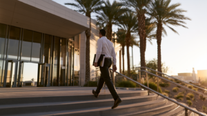 First-time offender arriving at a Las Vegas courthouse to pursue a Nevada diversion program instead of a criminal conviction.