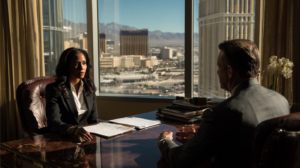 Nevada attorney explaining which criminal convictions qualify for record sealing during a private legal consultation