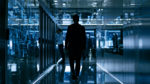 Technology professionals monitoring secure digital information systems related to electronic evidence in Nevada criminal investigations.