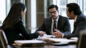 Legal team discussing how a Nevada criminal conviction may affect immigration status and removal proceedings.