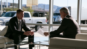 Nevada attorney discussing DUI charges and commercial driver’s license consequences with a professional driver.