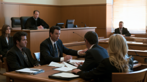 Nevada attorney discussing how a criminal case may affect professional licensing during a courtroom proceeding.