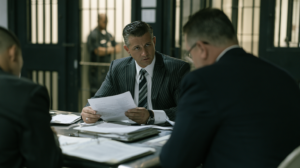 Criminal defense attorney reviewing case records related to professional license reporting requirements in Nevada.