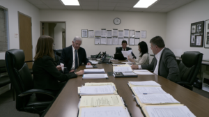 Nevada professionals reviewing case files and reports connected to a child abuse or neglect investigation.
