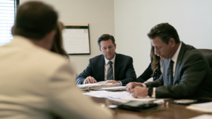 Nevada criminal defense attorneys reviewing case records and mitigation evidence while preparing for a sentencing hearing.