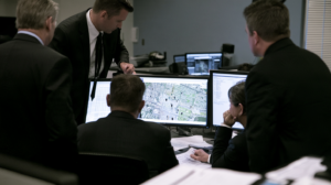 Criminal defense team reviewing mapped cell phone location data and records connected to a Nevada geofence warrant.